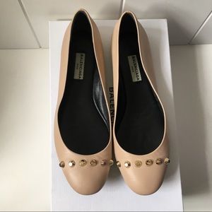 Balenciaga Studded Leather Ballerina Flats